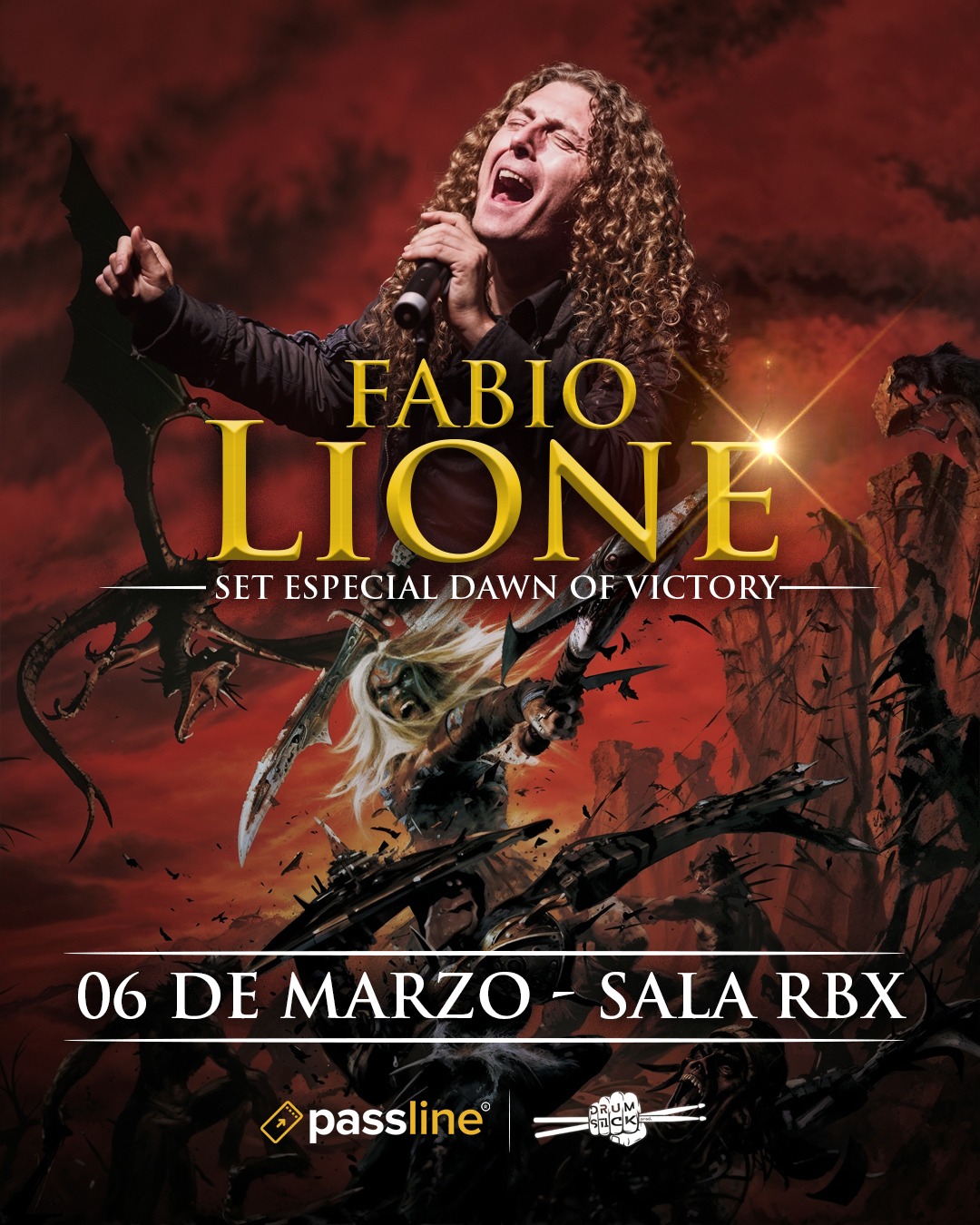 Fabio Lione ofrecerá show íntimo en Sala RBX